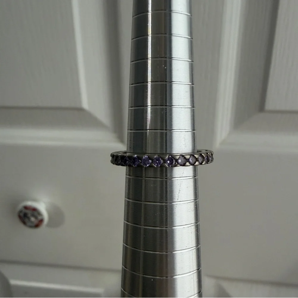 RBP Ring Bomb Party purple amethyst band ring‎ size 7